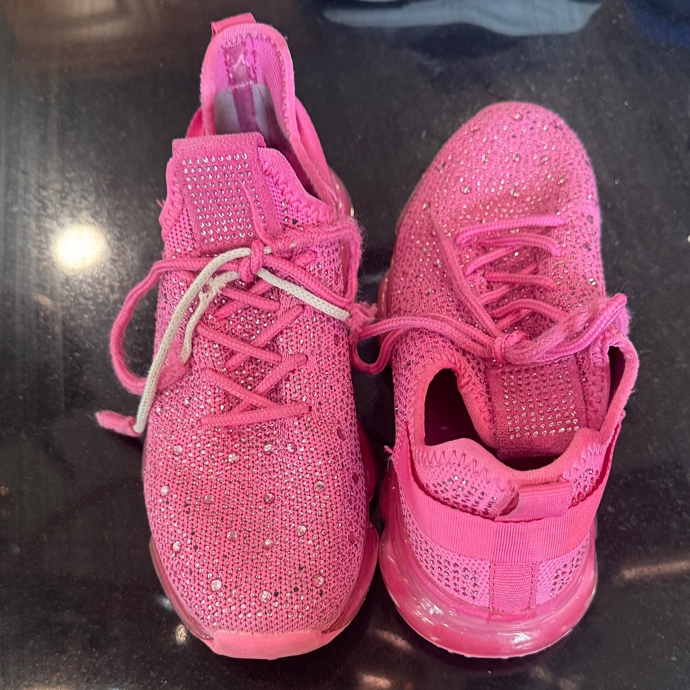 Sparkling Pink Kids Shoes - Picture 2 of 6